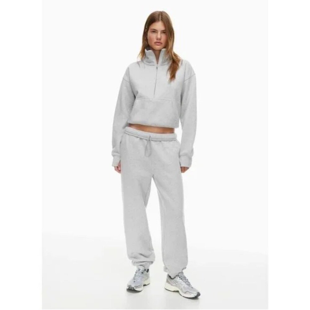 TNA Light Heather Gray Mega Fit Jogger Sweatpants